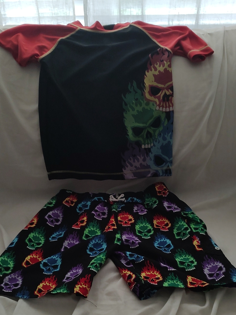 Boys Swim Trunks And Shirt